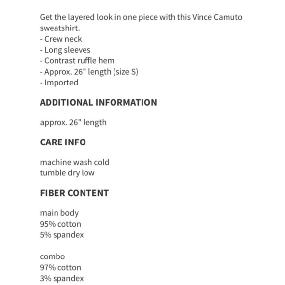 Vince Camuto Polpin Sweatshirt - Picture 7 of 8